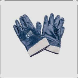 כפפות עבודה מצופות ניטריל כחול להגנה מפני שמנים וכימיקלים