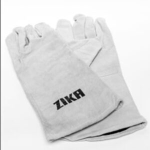 כפפות ריתוך מקצועיות ZIKA - עור הפוך לבן עמיד
