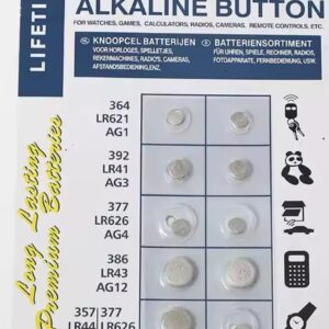 סט בטריות כפתור אלקליין AG