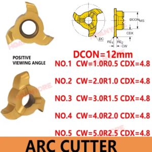 כרסום רדיוס 12 מיימ