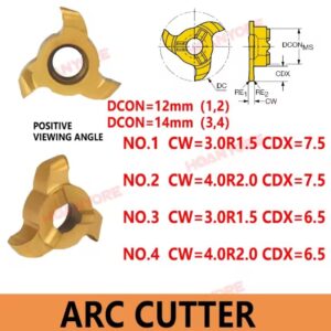 כרסום רדיוס 14/12 מיימ