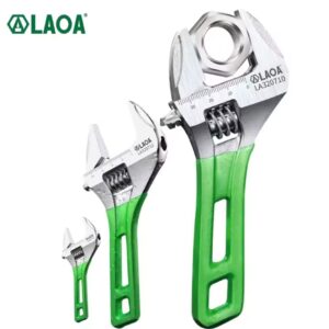 מפתח ברגים מתכוונן LAOA עם ידית קצרה