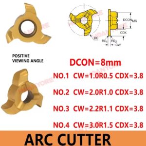 כרסום רדיוס 8 מיימ