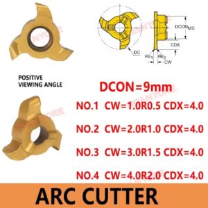 כרסום רדיוס 9 מיימ
