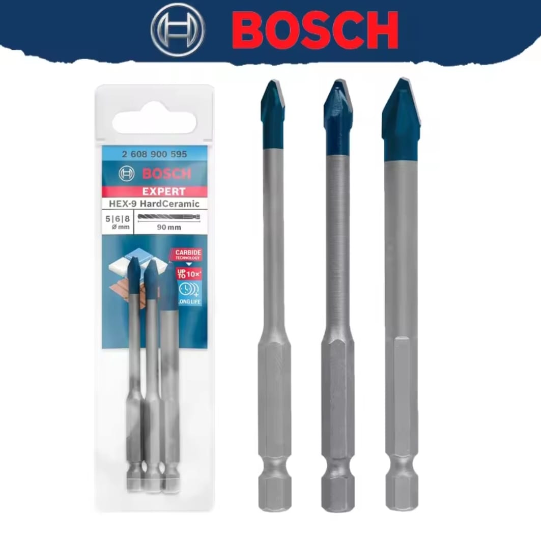 סט 3 מקדחי Bosch Expert HEX-9 HardCeramic