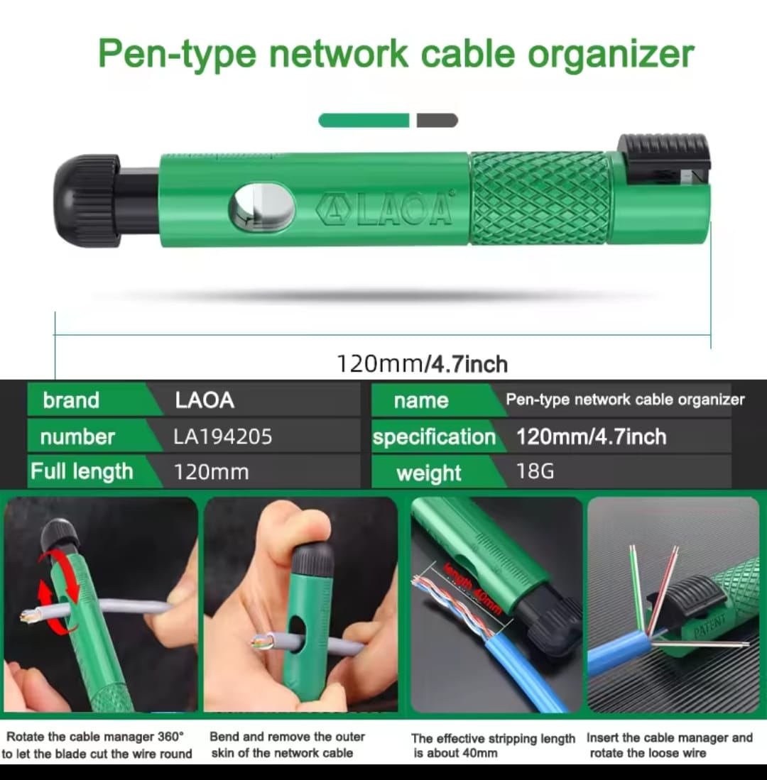 מסדר ומיישר כבלי רשת מקצועי LAOA – תמונה 2