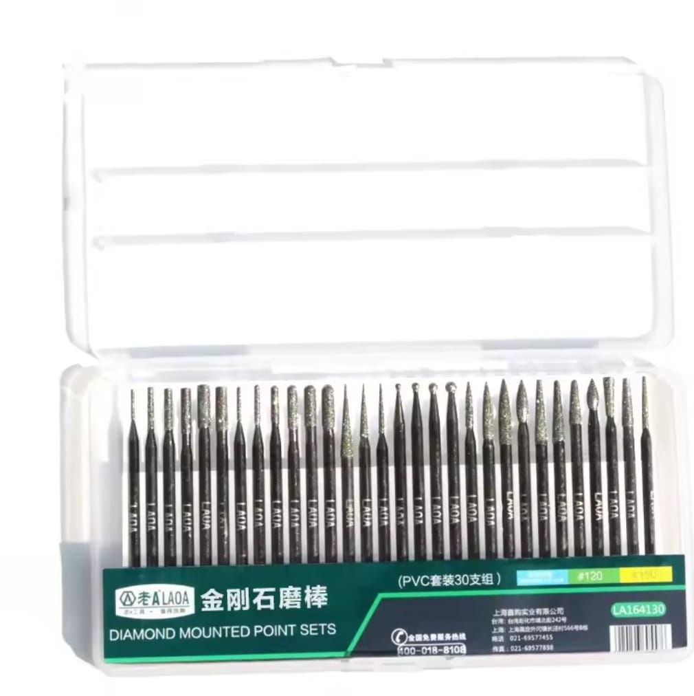 ערכת 30 ראשי השחזה מצופי יהלום LAOA – תמונה 2