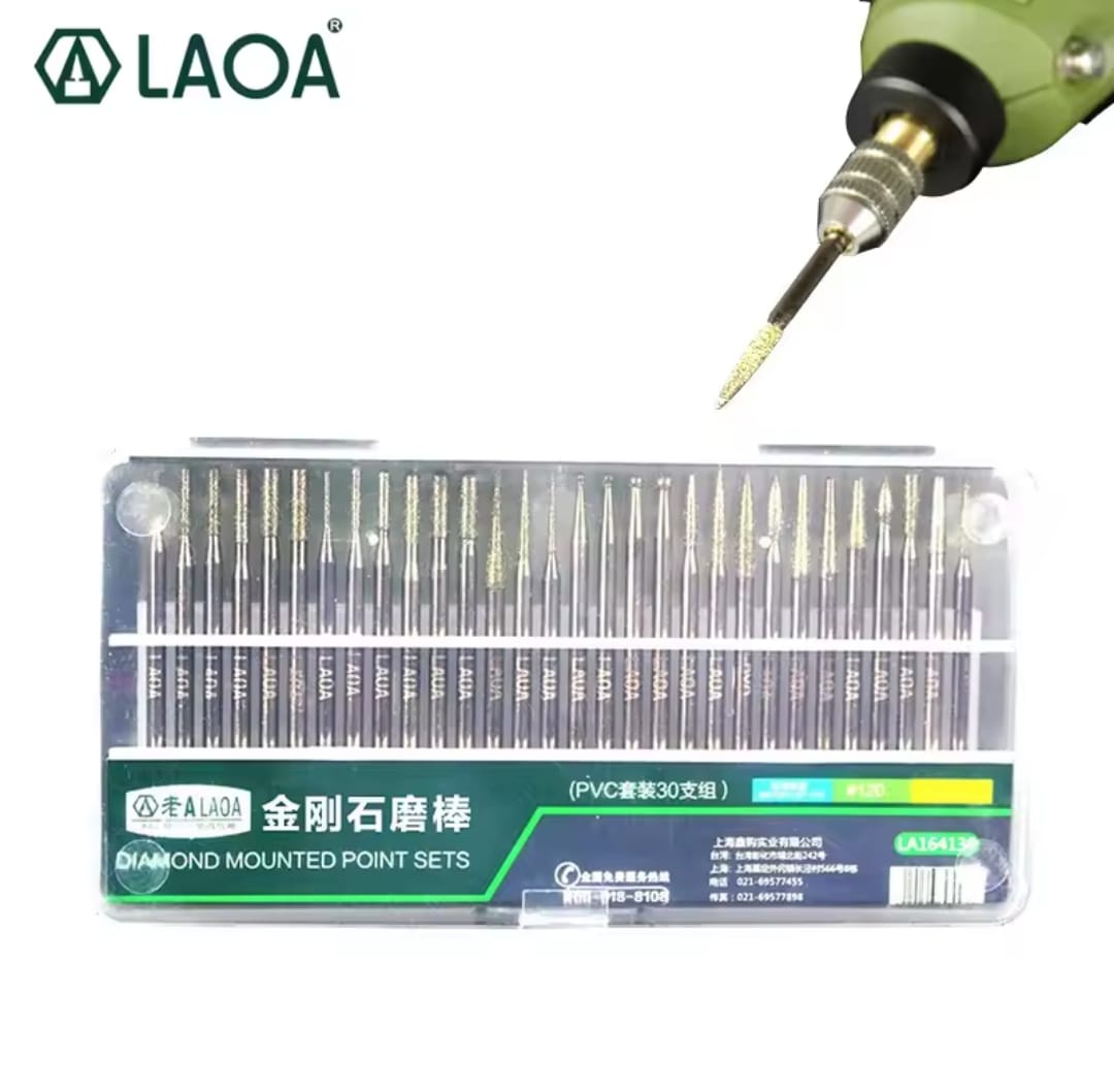 ערכת 30 ראשי השחזה מצופי יהלום LAOA