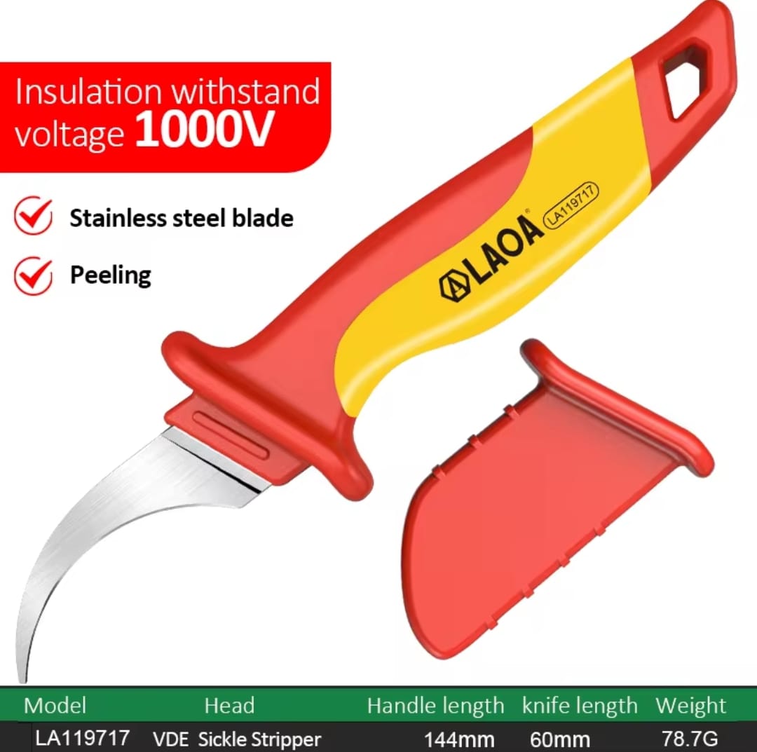 סכין חשמלאים מבודדת מקצועית LAOA VDE – תמונה 8