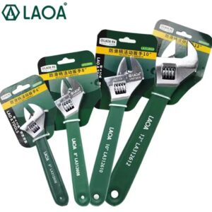 מפתח שוודי LAOA מקצועי 6–15 אינץ' עם ידית מונעת החלקה