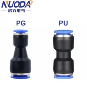 חיבורי פנאומטיים מחבר פלסטיק PU PG 4mm 6mmTo 8mm 10mm צינור מים אוויר דחיפה ישרה מחברים מהירים