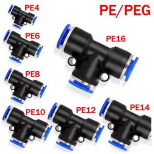 מחבר מהיר מפלסטיק PE/PEG - 4-12mm דחיפה במתאם לשמיכת אוויר וצינור, מערכות פנאומטיות תעשייתיות וביתיות ​