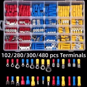 ערכת מחברי חשמל וסופיות לחיצה מבודדות