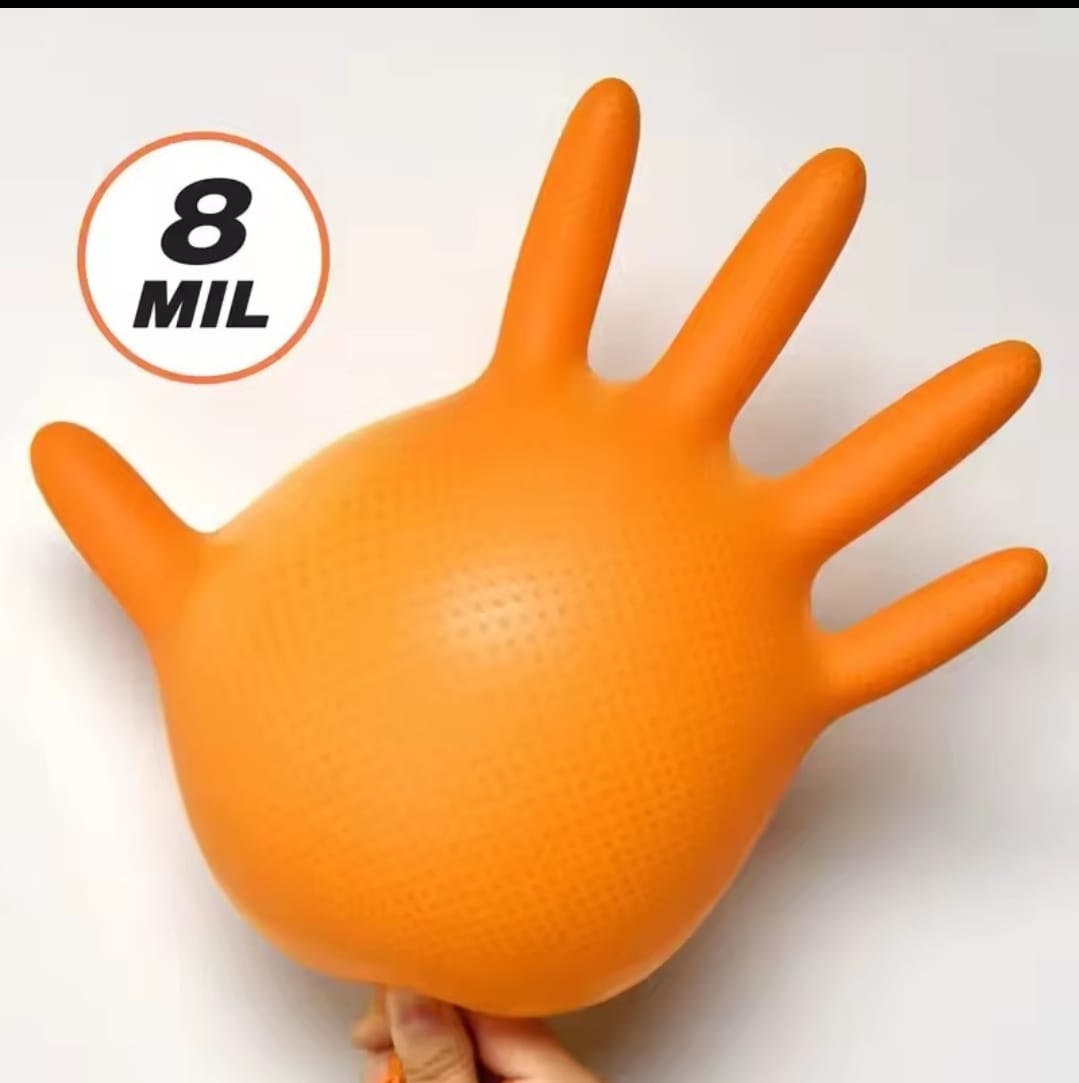 כפפות ניטריל כתומות חזקות במיוחד – תמונה 5