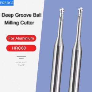 כרסום קצה כדורי חריץ עמוק לאלומיניום FGEDCS HRC60