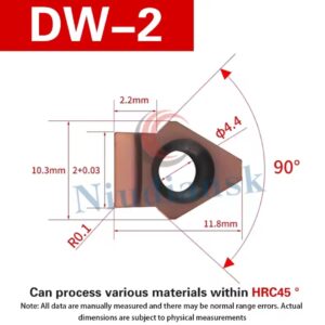 פלטת קרביד DW לעיבוד בחריטה