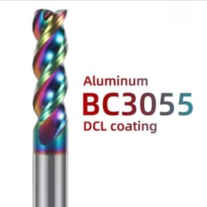 מסור קצה SIQICNC 3F 3 פלוטות מסור אלומיניום CNC כלי עיבוד ביצועים גבוהים מקרביד טונגסטן מצופה DLC