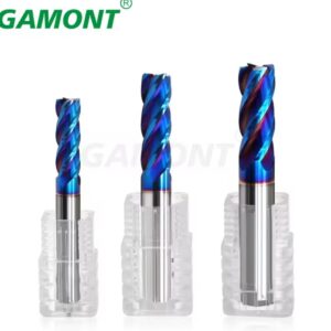 חליל חותך כרסום לחליל טונגסטן פלדה-4 VIDIA Gamont hrc70 ננו כחול ציפוי שטוח טחנה עבור מכונות עיבוד שבבי