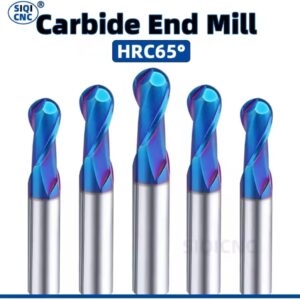 כדור האף סוף מיל טונגסטן VIDIA חותך CNC נתב Bit כרסום כלי 2 חליל HRC45 55 65 חיתוך כלים