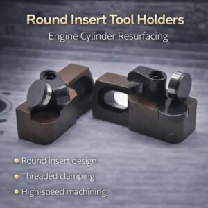 כלי חיתוך עם אינסרט עגול ומחזיק כלי לאינסרט עגול עם אינסרטים מסוג PCD / CBN / PCBN