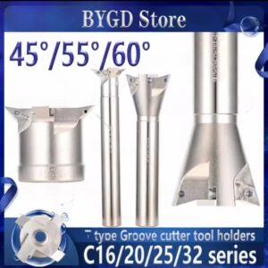 ראש חיתוך זנב סנפיר 63 D50 ‏55 60 45 VCWR DCWR TCWR YW V-groove הכנס סוג חריץ כלי חיתור ראש