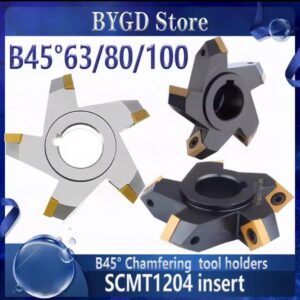 דיסק חיתוך שלושה צדדים סוג צ'יפ מחזיק כלי V B45 SC12 45 ראש חיתוך בצורת  SMC SMD SCMT SCMT1204 חיתוך