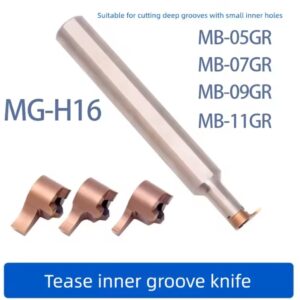 MG-H16 CNC Comma חור פנימי בקוטר קטן מוט כלי חריץ MB-05GR 06 07 08 MB-11GR חותך חריץ עמוק גדול מחרטת להב VIDIA
