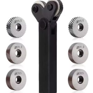 7 יחידות כלי חיתוך 0.5/1/2 מ"מ אלכסוני עם גלגל כפול, סט חיתוך ליניארי מפלדה למחרטה