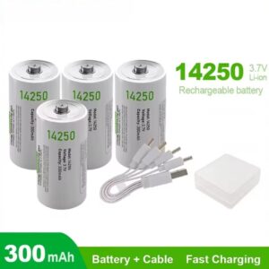 14250 3.7V 300mAh סוללת ליתיום נטענת עבור מחוגות טרמומטרים ראיות מערכות מעקב טרמוסטטים אזעקה