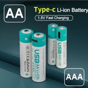 1.5V Type-C סוללה נטענת AA 3330mWh/AAA 2200mWh סוללת ליתיום טעינה מהירה לצעצועים מצלמה פנס עכבר