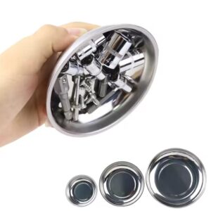 גולדר מגנטי 3"/4"/6" חלקי מגנט מעגליים קערת אחסון מסמרים מגש כלי נירוסטה עבור כלי ספיגה אוטומטיים