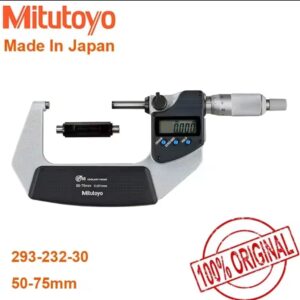 מיטוטו דיגיטלי מיקרומטר חיצוני, מדידת טווח 50-75 מ "מ/0.001 293-232-30 דיוק ip65, 1um עם יציאת נתונים