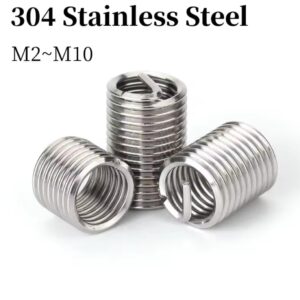 מכניס חוט פלדת M2 M3 M6 M8 M10 יחידות 10/50/100 מכניס מברגת תיקון חוט הליקוייל 304 אל-חלד