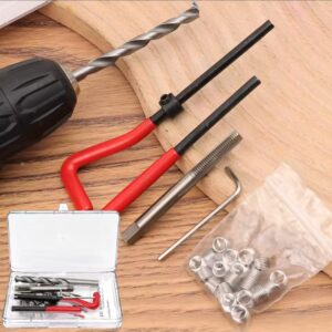ערכת תיקון חוט מטרי בעלת 25 יחידות לשחזור חוטים פגומים, כלי תיקון למקדחה מסובכת, כלי תיקון למקדחה, ביטים למקדחה, כלי קואיל לרכב