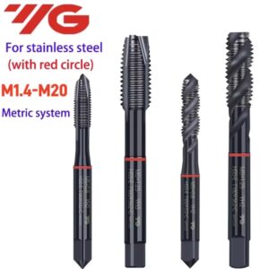 מדרום קוריאה YG HSSE INOX מטרי ספירלה מצופה M2M2.5M3M3.5M4M5M6M7M8M10M12 מכונת ספירלה מצופה עם מעגל אדום