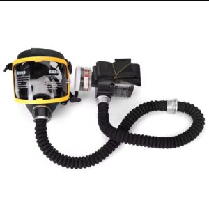 מסיכת גז מלאה / חצי פנים מספקת זרימת אוויר קבועה חשמלית למערכת הנשימה המגן על הבטיחות במקום העבודה