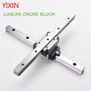 זוויות רכבת ליניארית חלקי מדפסת 3D CNC מחוון צלב מוביל בלוק עגלה 2 יחידות רכבת ליניארית + סט בלוק צלב 1 יחידה