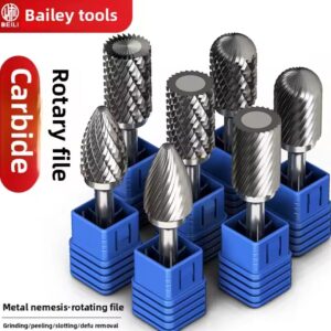 מקדח סיבובי ממתכת קשה, מקדח כרסום מפלדת טונגסטן, ראש שיוף מתכת, מקדח סיבובי, ראש מקדחה חשמלי