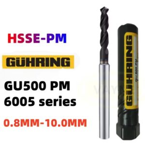 0.8-10mm GUHRING 6005 HSSE-PM GU500 PM מקדחה 0.8 1 1.05 1.35 7 6 5 4 3 2.65 2 תלת-ממדית עם ידית סטיפנר 8 9 10mm אבקת פלדת סגסוגת