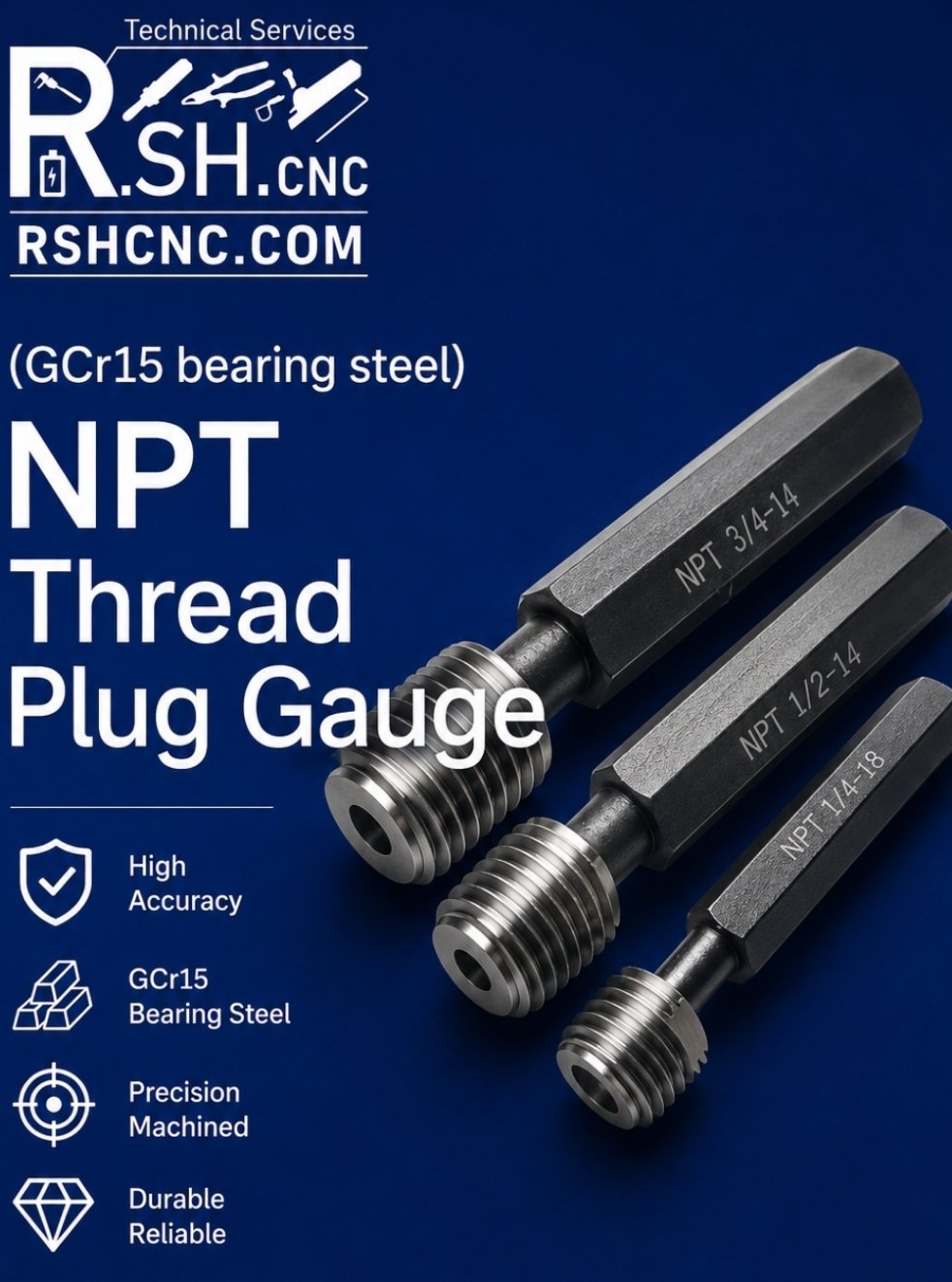 מחודד צינור חוט מד NPT1 1/16 1/8 1/4 1/2 3/4 חוט gage NPT 1/16-27 1/4-18 1/8-27 3/8-18 1/2-14 3/4-14 1-11 1/2
