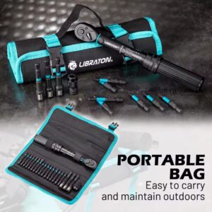 מפתחו סיבוב אופניים 2-14Nm 21 יחידות סט 1/4" מפתחות סיבוב אופניים עם ביט השפעה ערכת תיקון ראטשט לאופניים ולאופנוע