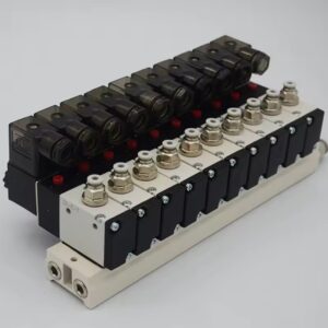 סעפת תחנת סולנואיד שסתום 3 נמל 2 עמדה רב 3V210-08 עם הולם סולנואיד שסתומים DC12V 24V AC220V דרך שילוב