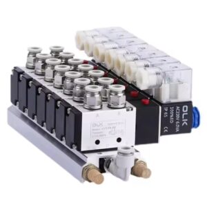 4V210-08 12/24V DC 110/220V בלוק ולב סולנואיד פנאומטי אפשרות מרובה עם בסיס חיבור למופלר מניפולר AC 2/3/4/5/6/8/10 דרך