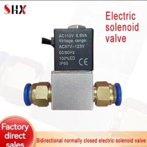 מתח 2 דרך למדחס אוויר מים שמן DC 12V 24V 110V 220V סולנואיד אלומיניום פנאומטי נסגר בדרך כלל "1/4 וולב