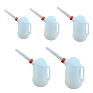 כוס מדידת שמן בנפח 1.2/2/3/4/5 ליטרים עם פתח גמיש, קנה פלסטיק למיכל דלק לרכבים, סירות ואופנועים