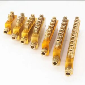 אלומיניום 2/3/4/5/6/7/8/10 דרך סיכה שמן בוכנה מפיץ ערך סעפת בלוק 6 מ"מ החוצה 4mm שימון מרכזית