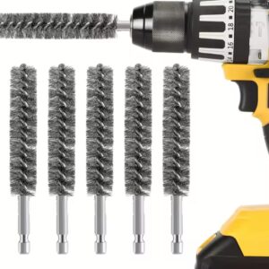 סט 5 מברשות חוט פלדה/אל-חלד לניקוי והסרת חלודה