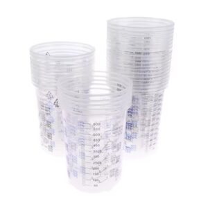 סט כוסות מדידה וערבוב חד-פעמיות לצבע ונוזלים – 600 מ"ל