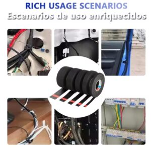 סרט בד דביק מקצועי עמיד בחום לחיווט רכב ובידוד רעשים