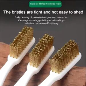 סט מברשות תיל פליז מיני לניקוי תעשייתי